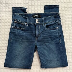 Express Dark Wash Cropped Legging Women's Jeans